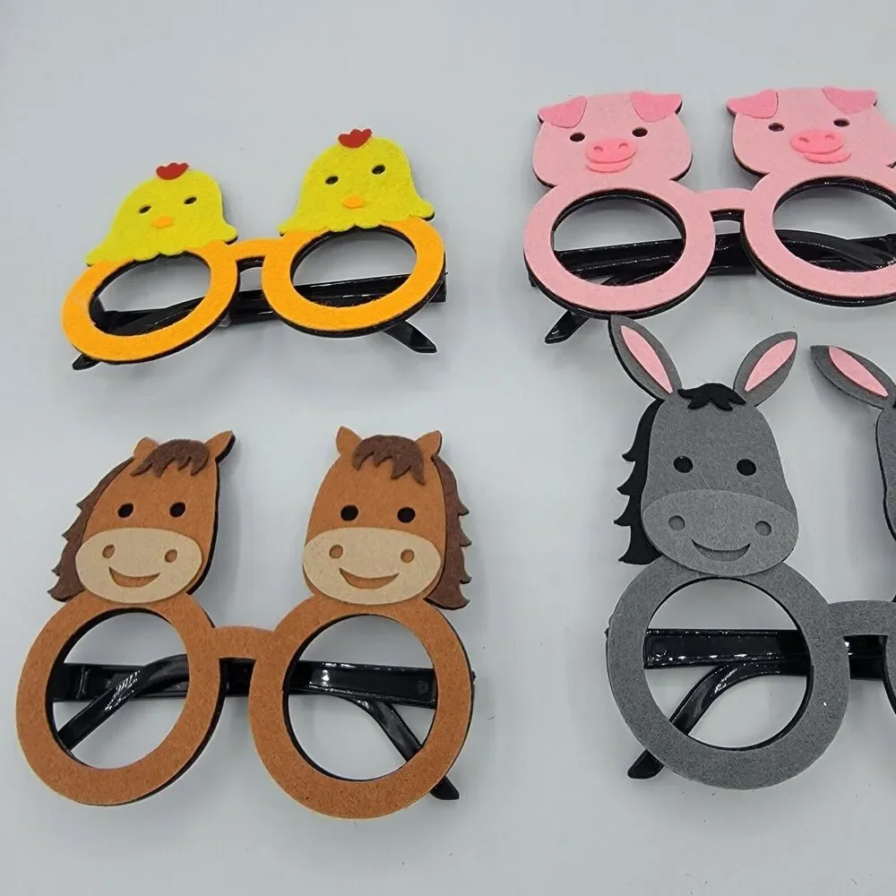 6 PCS Kids Party Eyeglasses Funny Eye Glasses Animal Party Glasses